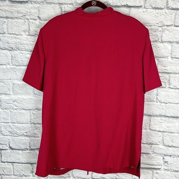 Sag Harbor Button Up Embroidered Pink Blouse Size 20W NWT - Picture 6 of 6